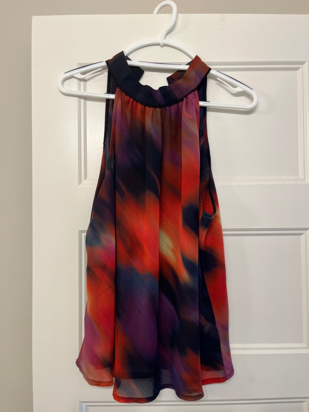 Liverpool Multicolor Halter Blouse in Red and Purple Wash